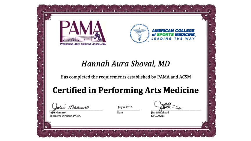 Performing Arts Medicine